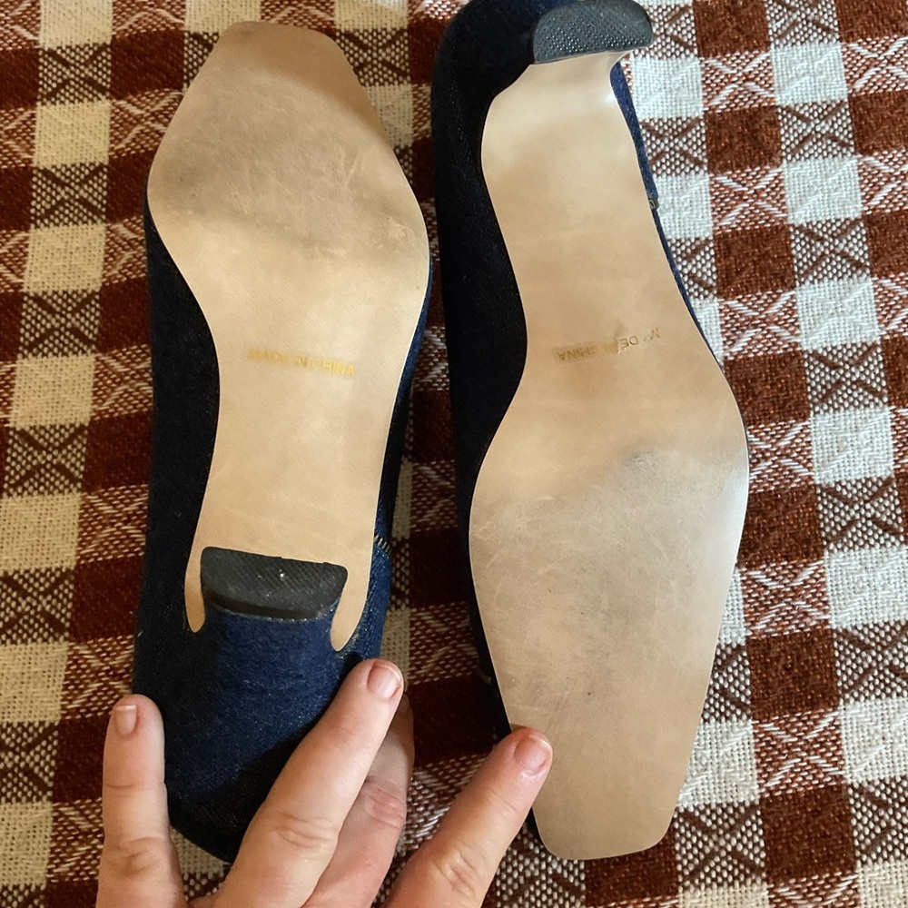 Coco Shugun heels. Denim. Blue. Size 10 - Picture 8 of 10